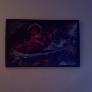 Spiderman Ceramic Art with Red and Blue